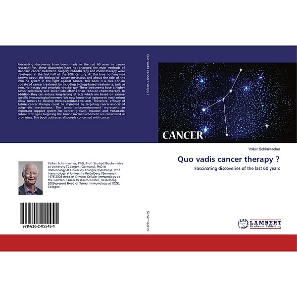 Quo vadis cancer therapy ?, Volker Schirrmacher