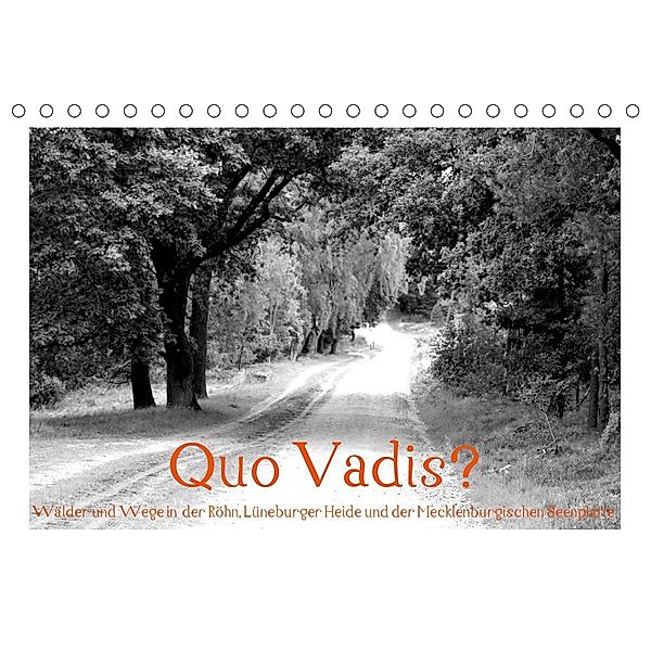Quo Vadis? Wälder und Wege in der Röhn, Lüneburger Heide und der Mecklenburgischen Seenplatte (Tischkalender 2021 DIN A5, Fotokullt