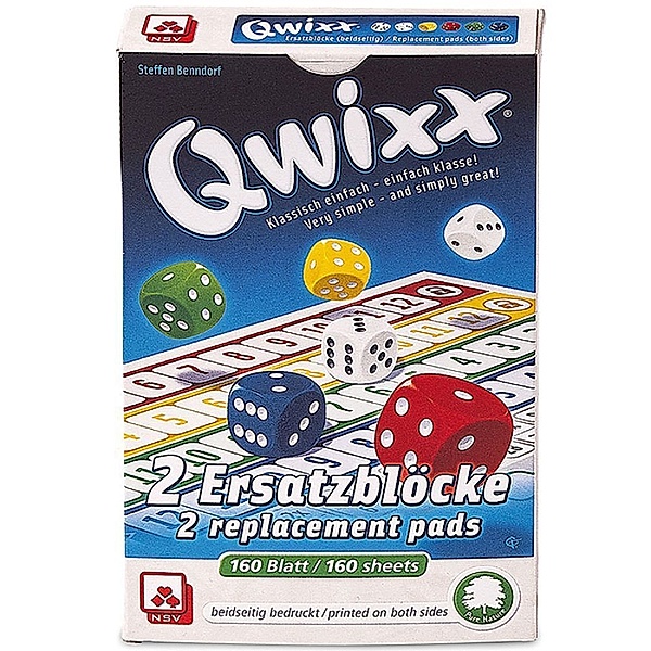 Nürnberger-Spielkarten-Verlag Qwixx - Natureline - Ersatzblöcke, Qwixx - Natureline - Ersatzblöcke