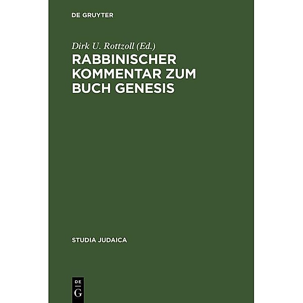 Rabbinischer Kommentar zum Buch Genesis / Studia Judaica Bd.14