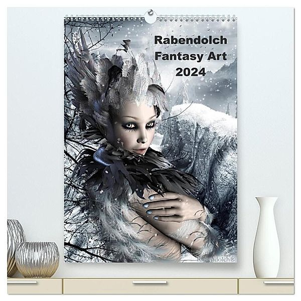 Rabendolch Fantasy Art / 2024 (hochwertiger Premium Wandkalender 2024 DIN A2 hoch), Kunstdruck in Hochglanz, Rabendolch