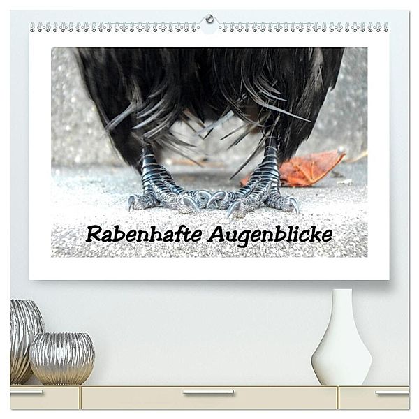Rabenhafte Augenblicke (hochwertiger Premium Wandkalender 2024 DIN A2 quer), Kunstdruck in Hochglanz, Meike AJo. Dettlaff