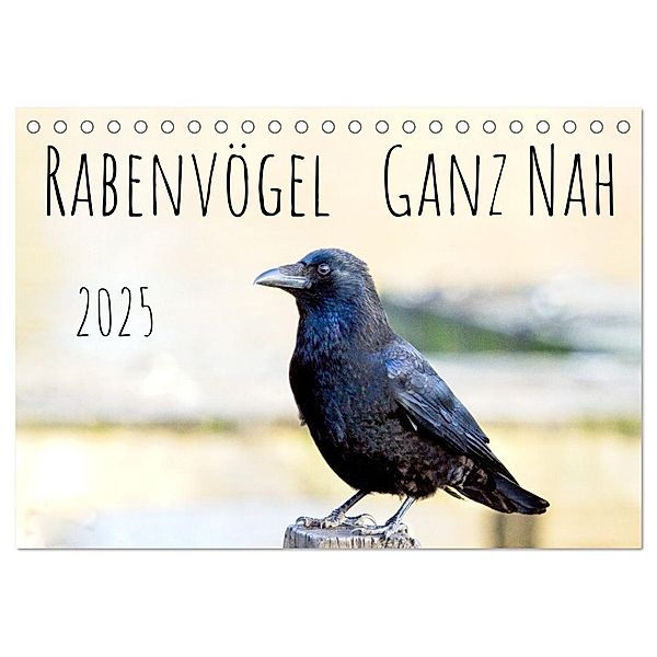 Rabenvögel - ganz nah (Tischkalender 2025 DIN A5 quer), CALVENDO Monatskalender, Calvendo, Kathrin Voss