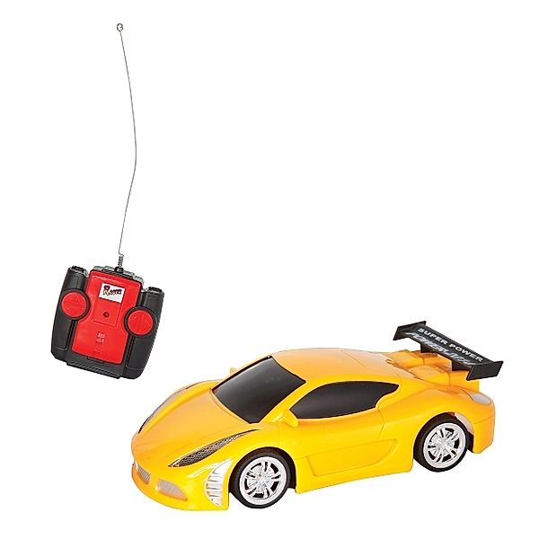 Racer R/C Straßenwagen gelb, 27MHz, 1:24