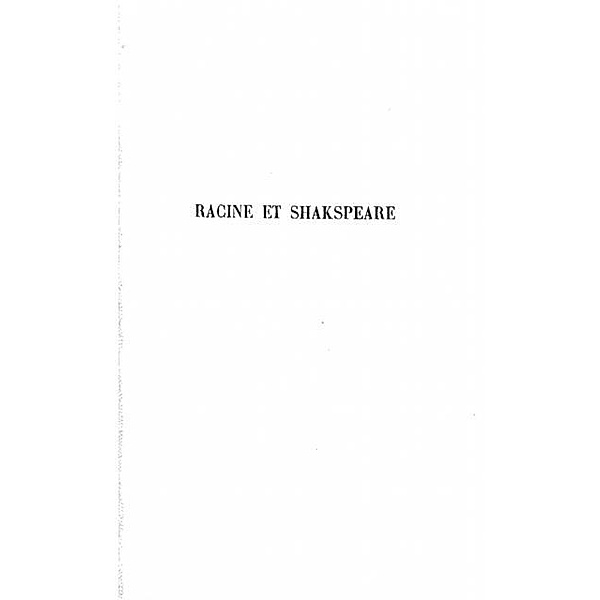 Racine et Shakspeare / Hors-collection, Stendhal