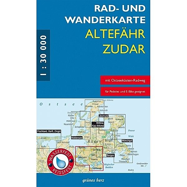 Rad- und Wanderkarte Altefähr - Zudar