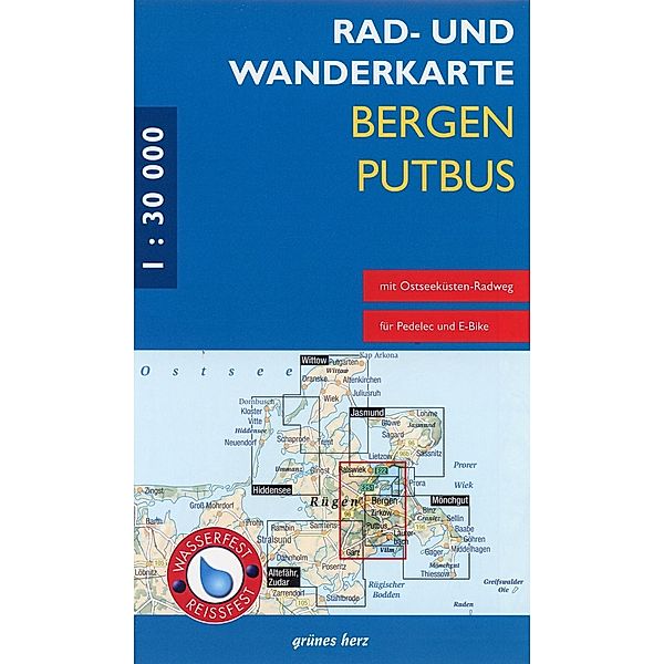 Rad- und Wanderkarte Bergen, Putbus