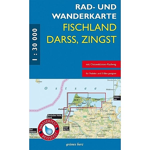 Rad- und Wanderkarte Fischland, Darß, Zingst