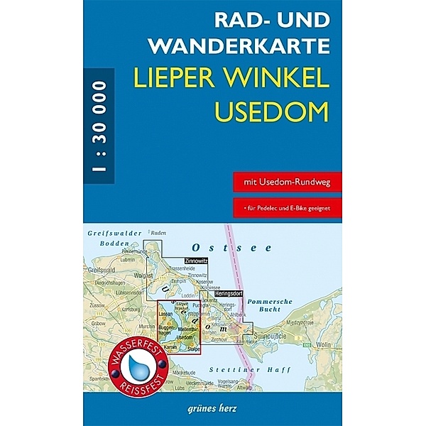 Rad- und Wanderkarte Lieper Winkel und Usedom