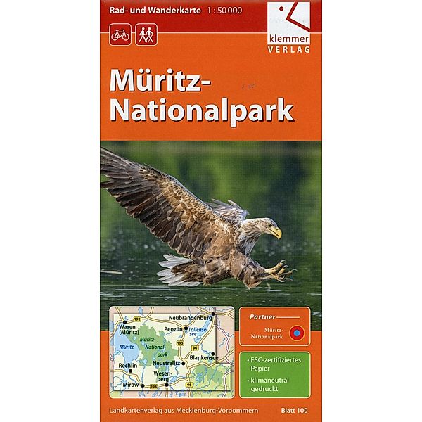 Rad- und Wanderkarte Müritz-Nationalpark 1:50.000