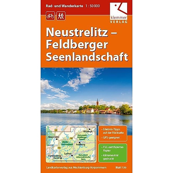 Rad- und Wanderkarte Neustrelitz - Feldberger Seenlandschaft 1 : 50 000, Christian Kuhlmann, Thomas Wachter, Klaus Klemmer