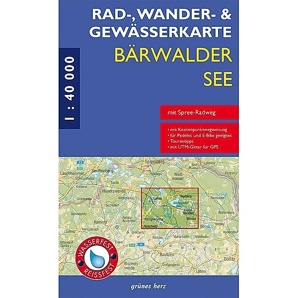 Rad-, Wander- und Gewässerkarte Bärwalder See