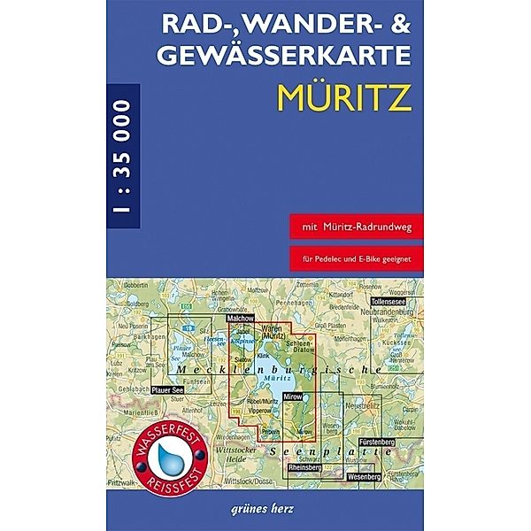 Rad-, Wander- und Gewässerkarte Müritz