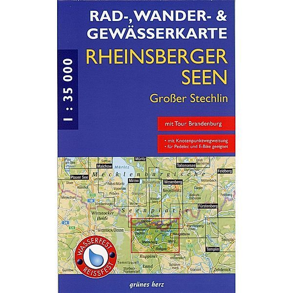 Rad - Wander- und Gewässerkarte Rheinsberger Seen, Grosser Stechlin; .