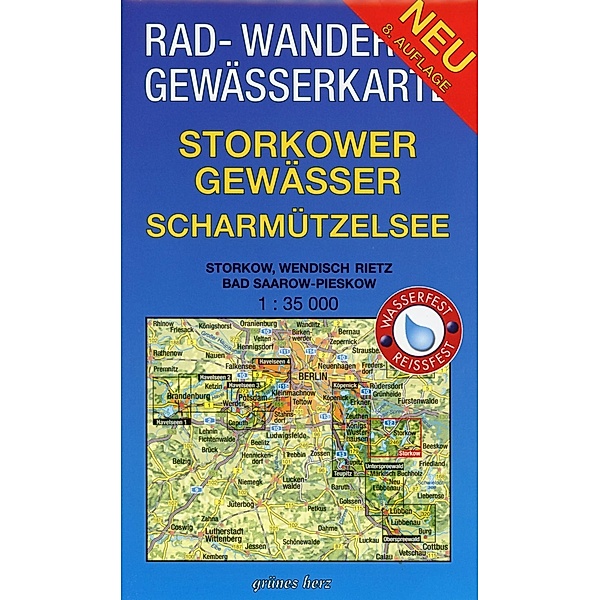 Rad-, Wander- und Gewässerkarte Storkower Gewässer, Scharmützelsee