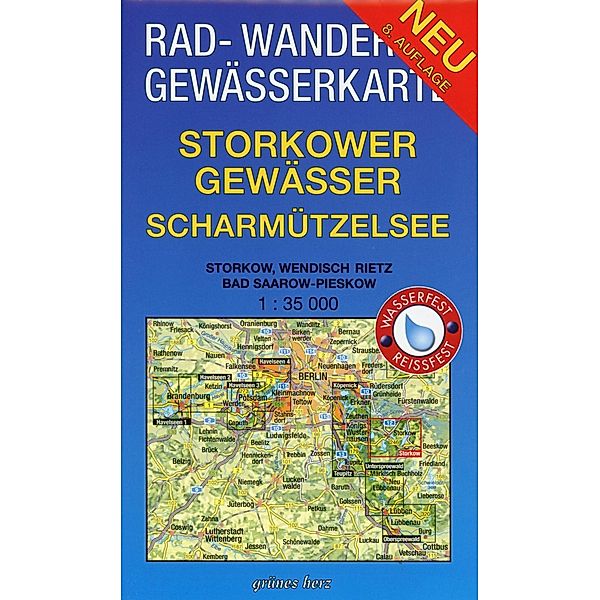 Rad-, Wander- und Gewässerkarte Storkower Gewässer, Scharmützelsee