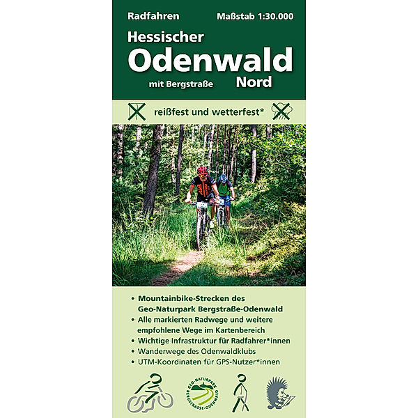 Radfahren, Hessischer Odenwald Nord mit Bergstraße, m. 1 Buch, Michael Messer
