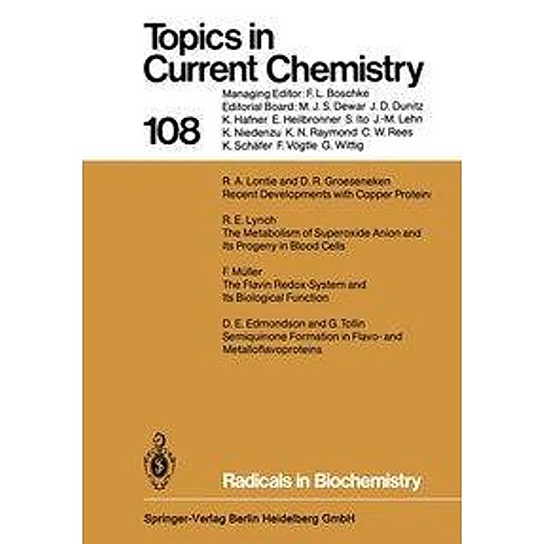 Radicals in Biochemistry, Kendall N. Houk, Christopher A. Hunter, Michael J. Krische, Jean-Marie Lehn, Steven V. Ley, Massimo Olivucci, Joachim Thiem, Margherita Venturi, Pierre Vogel, Chi-Huey Wong, Henry N. C. Wong, Hisashi Yamamoto