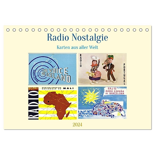 Radio Nostalgie Karten aus aller Welt (Tischkalender 2024 DIN A5 quer), CALVENDO Monatskalender, Henning von Löwis of Menar