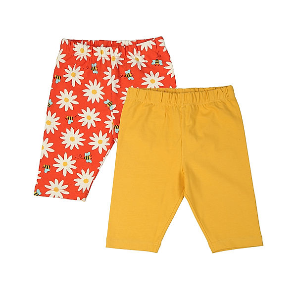 frugi Radlerhose LAURIE - DAISY 2er Pack in orange/gelb