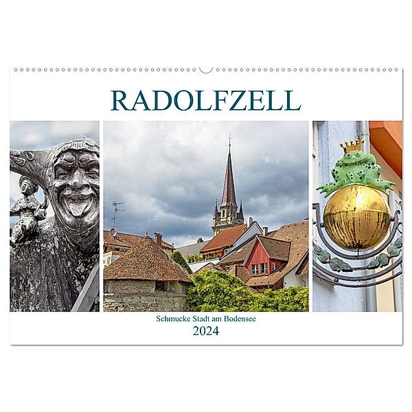 Radolfzell - schmucke Stadt am Bodensee (Wandkalender 2024 DIN A2 quer), CALVENDO Monatskalender, Liselotte Brunner-Klaus