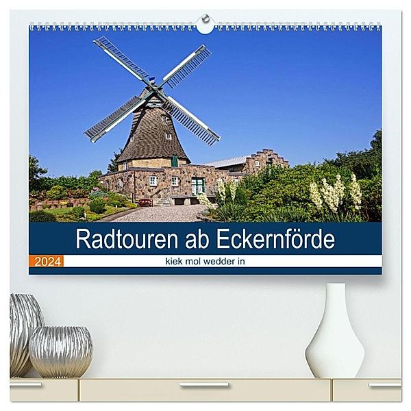 Radtouren ab Eckernförde (hochwertiger Premium Wandkalender 2024 DIN A2 quer), Kunstdruck in Hochglanz, Beate Bussenius