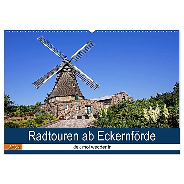Radtouren ab Eckernförde (Wandkalender 2024 DIN A2 quer), CALVENDO Monatskalender, Beate Bussenius