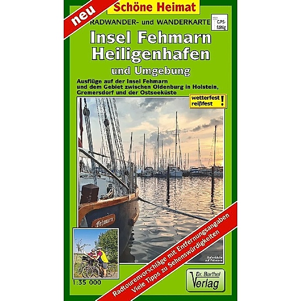 Radwander- und Wanderkarte Insel Fehmarn, Heiligenhafen und Umgebung, Verlag Dr. Barthel
