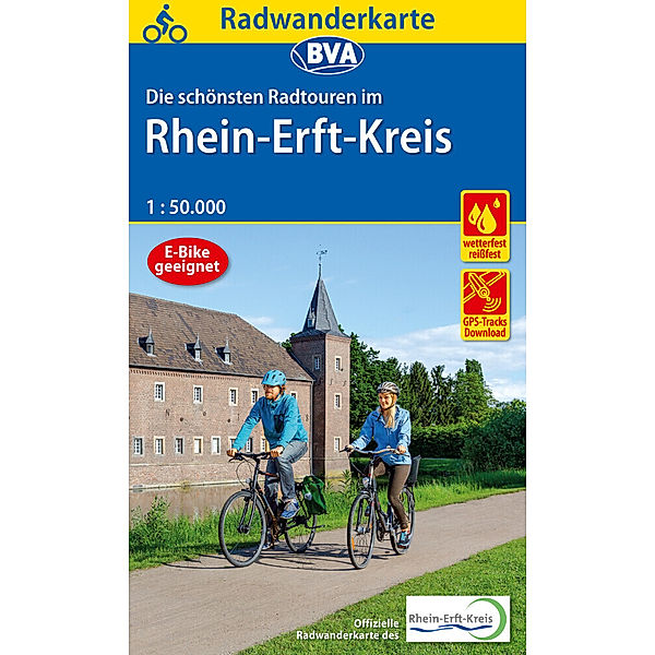 Radwanderkarte BVA Die schönsten Radtouren im Rhein-Erft-Kreis 1:50.000, reiss- und wetterfest, GPS-Tracks Download