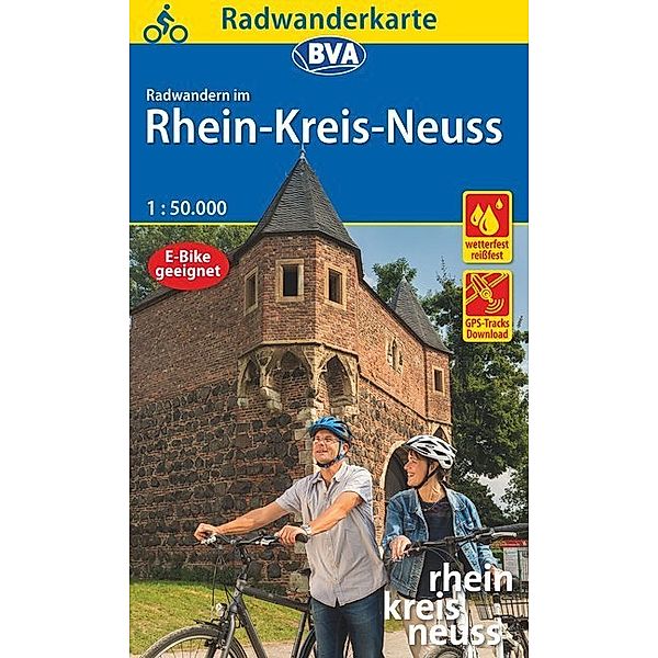 Radwanderkarte BVA Radwandern im Rhein-Kreis Neuss 1:50.000, reiss- und wetterfest, GPS-Tracks Download