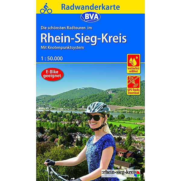 Radwanderkarte BVA Radwandern im Rhein-Sieg-Kreis 1:50.000, reiß- und wetterfest, GPS-Tracks Download