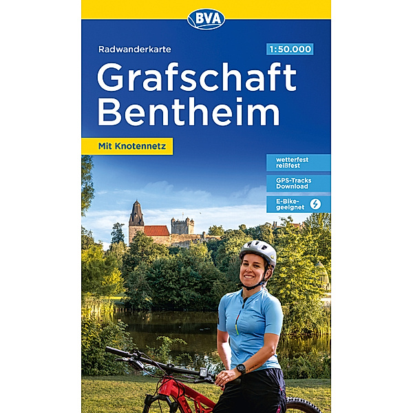 Radwanderkarte BVA Radwandern in der Grafschaft Bentheim 1:50.000, reiß- und wetterfest, E-Bike-geeignet, mit kostenlosem GPS-Download der Touren via BVA-website oder Karten-App