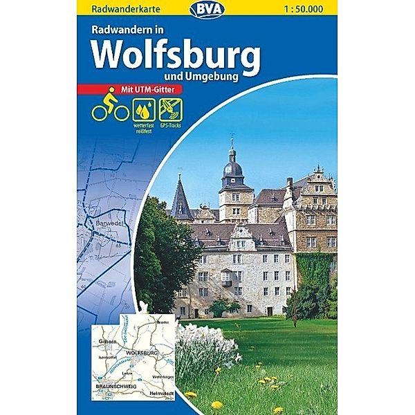 Radwanderkarte BVA Radwandern in Wolfsburg und Umgebung 1:50.000, reiß- und wetterfest, GPS-Tracks Download