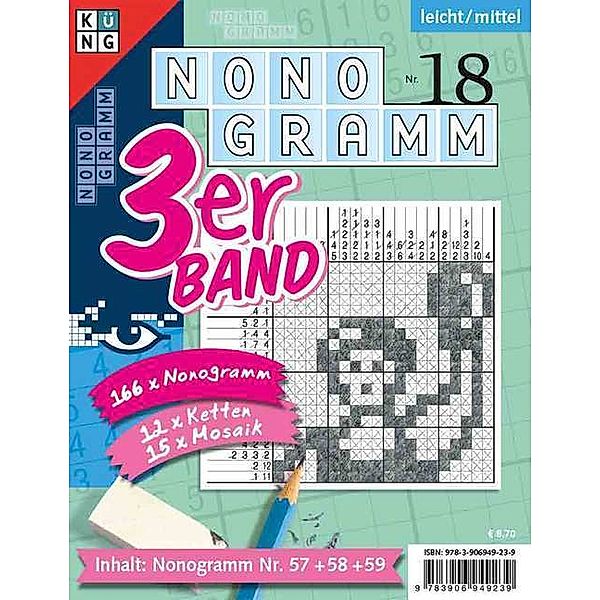 Rätsel fürs Auge / Nonogramm 3er-Band.Nr.18, Conceptis Puzzles