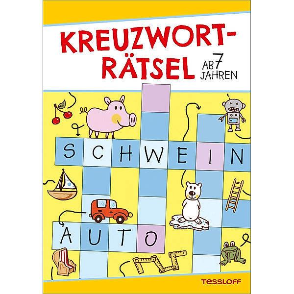 Rätsel, Spass, Spiele / Kreuzworträtsel (Gelb/Schwein), ab 7 Jahren, Die Rätselschmiede Christine Reguigne