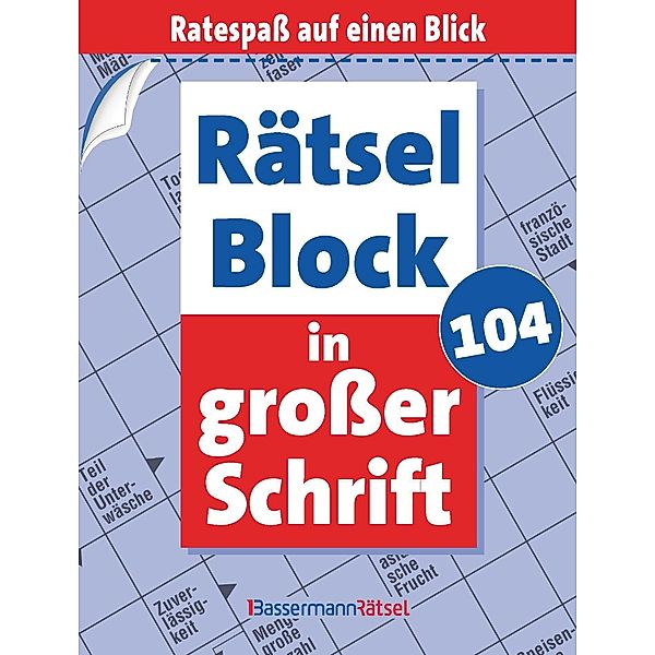 Rätselblock in großer Schrift 104 (5 Exemplare à 2,99 EUR), Eberhard Krüger