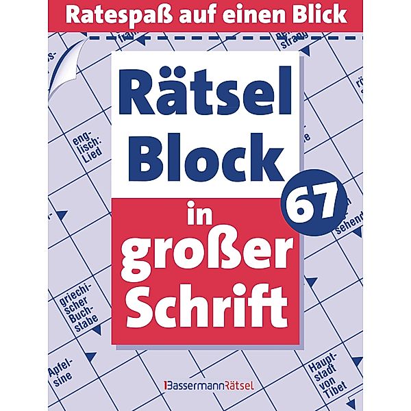 Rätselblock in großer Schrift, Eberhard Krüger