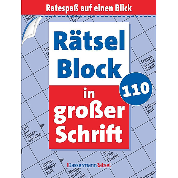 Rätselblock in großer Schrift 110, Eberhard Krüger