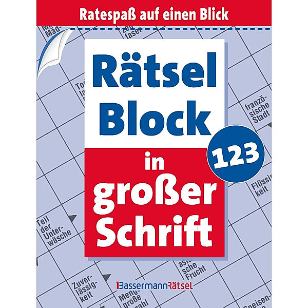 Rätselblock in großer Schrift 123, Eberhard Krüger