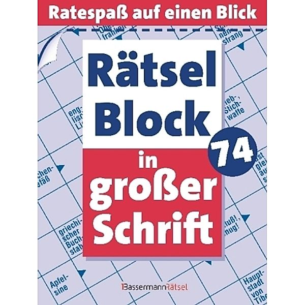 Rätselblock in grosser Schrift, Eberhard Krüger