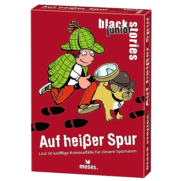 moses Verlag Rätselkarten BLACK STORIES JUNIOR - AUF HEIssER SPUR, Corinna Harder
