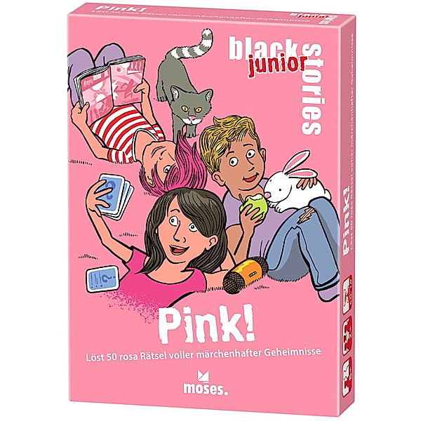 moses Verlag Rätselkarten BLACK STORIES JUNIOR - PINK!, Andrea Köhrsen