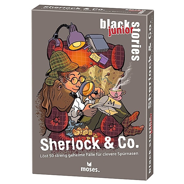 moses Verlag Rätselkarten BLACK STORIES JUNIOR - SHERLOCK & CO, Corinna Harder