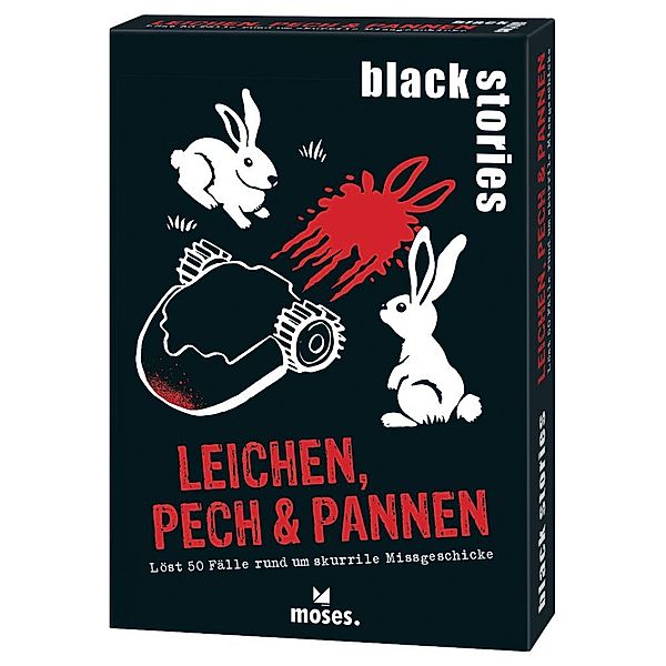 moses. Verlag Rätselkarten BLACK STORIES - LEICHEN, PECH UND PANNEN, Corinna Harder, Jens Schumacher