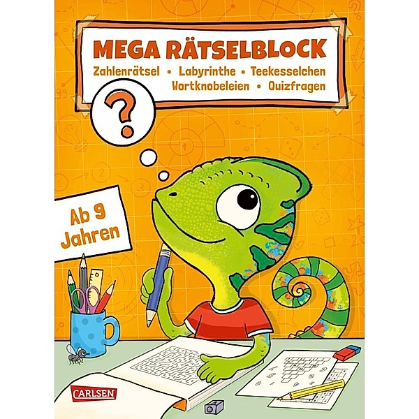 Rätseln für Kinder ab 8: Mega Rätselblock - Zahlenrätsel, Labyrinthe, Teekesselchen, Wortknobeleien, Quizfragen, Jasmin Riter