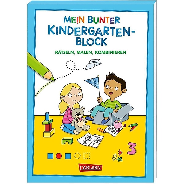 Rätseln für Kita-Kinder: Mein bunter Kindergarten-Block: Rätseln, malen, kombinieren, Hanna Sörensen