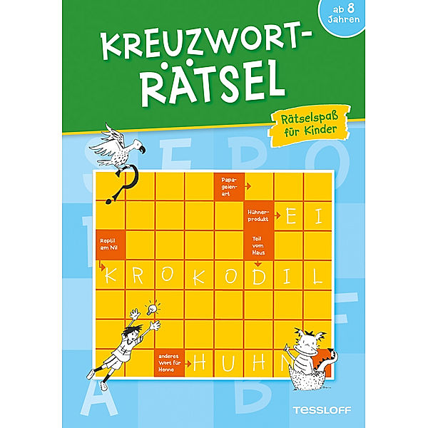 Rätselspaß für Kinder / Kreuzworträtsel (blau), ab 8 Jahren