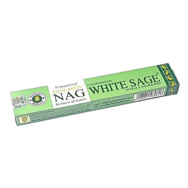 Räucherstäbchen Vijayshree Golden Nag Californian White Sage 15gr.