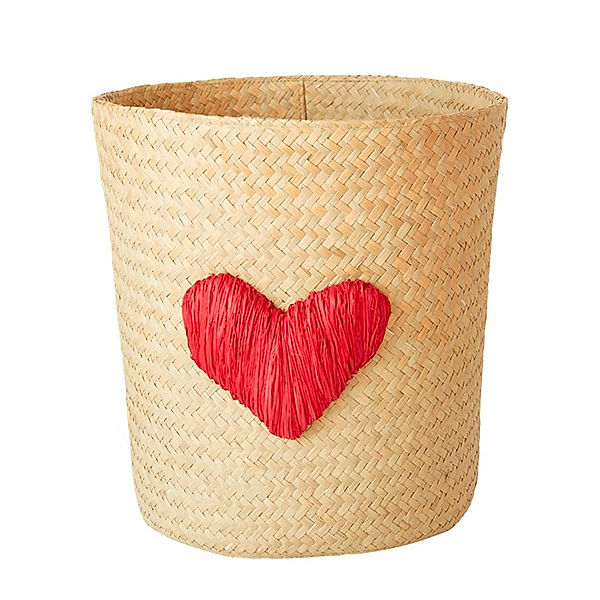 rice Raffia-Korb HEART (26x26x26) in natur