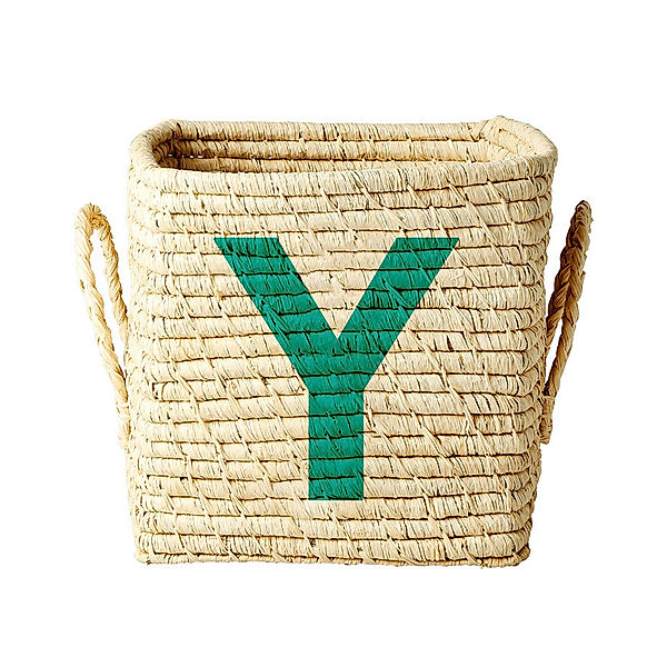 rice Raffia-Korb SQUARE – LETTER Y